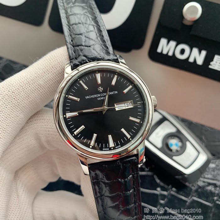 江詩丹頓 Vacheron Constantin 傳承系列 經典大三針 自動機械 小牛皮錶帶 精選男士腕表  wssb3854